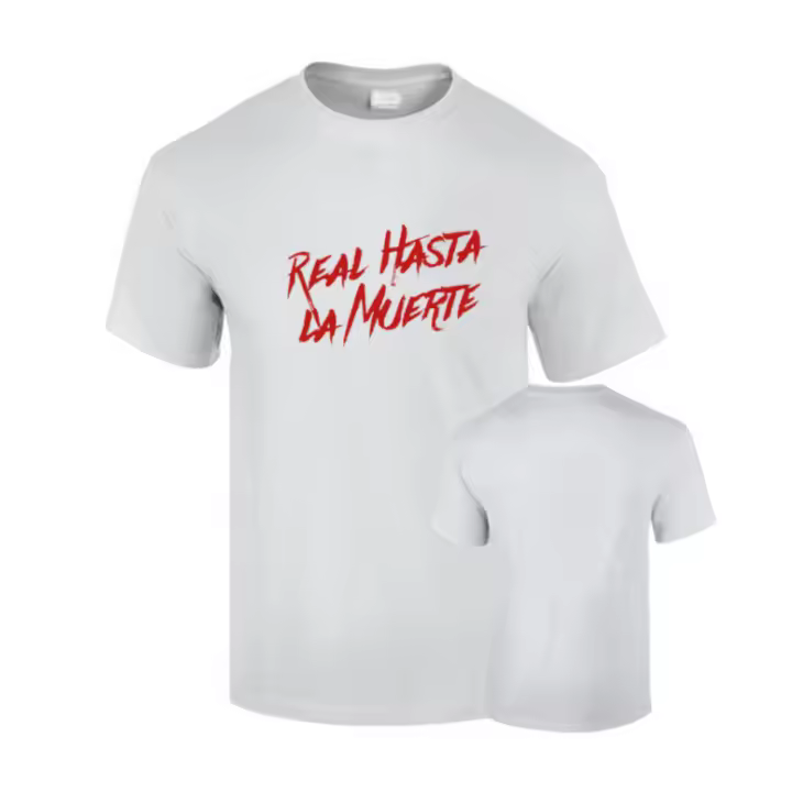 BCC Camiseta  Premium Negra o blancaReal Hasta la Muerte Anuel Calidad Premium Algodon 190grs Unisex - 1
