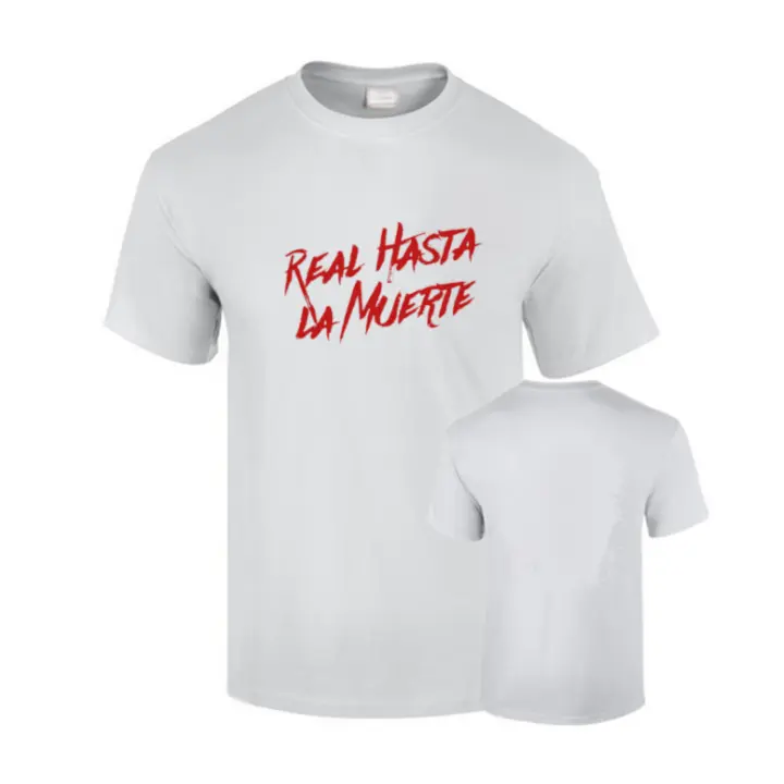BCC Camiseta  Premium Negra o blancaReal Hasta la Muerte Anuel Calidad Premium Algodon 190grs Unisex - 1