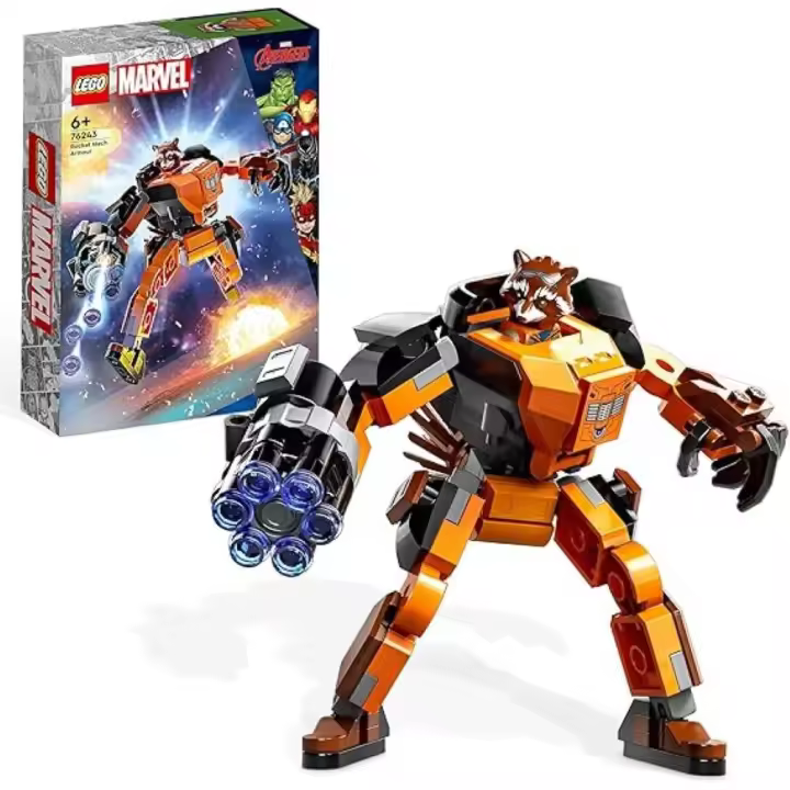 LEGO: Marvel - Armadura Robótica de Rocket -  Guardianes de la Galaxia -  Vengadores - Regalos para Niños y Niñas - Regalo Original - Edad recomendada mayores de 6 años - 1