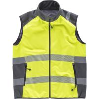 WorkTeam Chaleco Softshell de Trabajo Alta Visibilidad, Cintas Reflectantes Discontinuas, Cortavientos, Impermeable e Interior de Alta Capacidad Térmica. Unisex - details 1