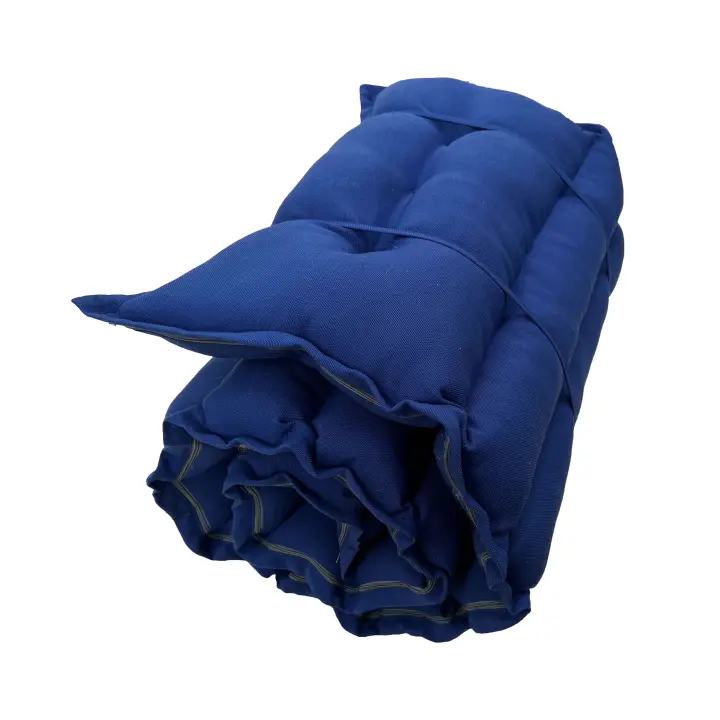 Meishida Cojín Tumbona Reclinable con Almohada Reposacabeza, Colchoneta Tumbona Exterior Tela Super Loneta con Relleno de Fibra Hueca, Enrollable y Fácil de Llevar - 180x55x6cm - 1