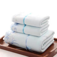 Juego De Toallas De Microfibra Bordadas 3 Piezas Toalla De Rostro 2 Piezas 75x35cm Y Toalla De Baño 1 Pieza 140x70cm Secado Rápido Para El Baño - details 2
