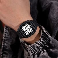 Reloj Deportivo Digital Para Hombre YIKAZE Negro Resistente Al Agua 3Bar Reloj Militar Con Alarma Y Cronómetro Pantalla LED Reloj De Pulsera Electrónico - details 4