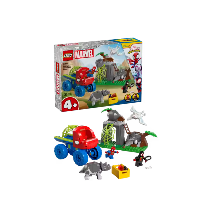 LEGO Spidey 11199 Todoterreno Dinosaurio y Equipo Spidey al Rescate Contiene 136 piezas - Edad recomendada a partir de 4+ años 25L11199 - 1