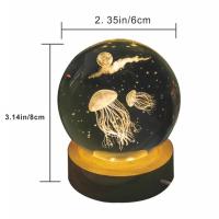 Lámpara De Noche LED De Cristal Con Engrafado De Jirafa 3D Regalo De Cumpleaños Para Novia Clase Amiga Esposa Navidad - details 1