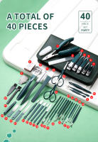 Set De Manicura Y Pedicura 40 Piezas Kit De Tijeras Y Cortauñas En Acero Inoxidable Con Estuche De Cuero Herramientas Para Cuidado De Pies Y Callos - details 3