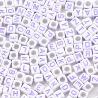100pcs Cuentas De Letras Cuadradas 6mm Negro Y Oro Aleación De Acrílico Para Manualidades Y Creación De Joyas DIY - details 35