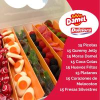 Caja Chuches Regalo - Más de 120 Chuches y Golosinas para Regalar - Moras, Cola, Jelly, Fresas, Plátanos, Corazones, Huevos y Pikotas- Perfecto como Regalo de Cumpleaños, Navidad, Empresa, Amigos - details 1
