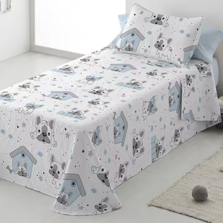 Colcha Bouti Dog Azul o Rosa Gamberritos Kids 190x90 - 1