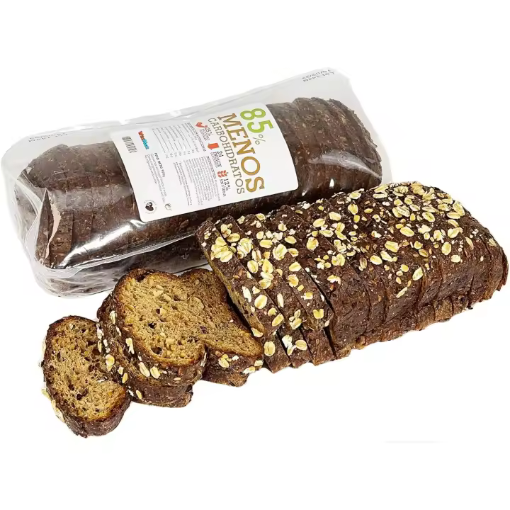 Pan Proteico Keto 85% Menos Carbohidratos, Para Dietas Hipocalóricas y Altas en Proteínas. Muy Blandito y Sabor Riquísimo. Peso 500 Gr Unas 20 Rebanadas Duración del Pan: 8 Meses Aprox. Pan Premium  Seleccionado por WikiMark - 1