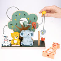 WOOMAX - Laberinto de madera y apilamiento animales, Ábaco, Zookabee, Safari, Juguetes niños 2 años, Torre de aprendizaje, Regalos originales bebés 1 año, Juego apilar, Motricidad fina - details 1