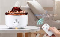 -difusor de Aceite de Aromaterapia con 2 Modos de Niebla, Humidificador de Llama, Temporizador y Apagado Automático Sin Agua, 18.9 Fl Oz, Doble Color con Control Remoto para Oficina en Casa, Blanco, Rojo - details 4