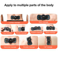 Masajeador De Cuello Mini Eléctrico Estimulador Muscular Almohadillas De Masaje Cervical Con Control Remoto Para Salud Del Cuerpo Y Espalda - details 4