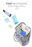 Bolso De Diáspares Para Bebé Insular Gran Capacidad Bolsa De Camarón Para Carrito De Supermercado Estilo Mochila Para Mamá En Embarazo - details 6