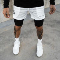 Shorts De Verano Para Hombre Con Impresión Transpirable 2 En 1 Fitness Running Quick Dry Shorts De Malla Para Bodybuilding - details 7
