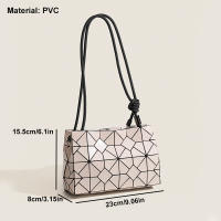 Bolso De Hombro Para Mujer Jiomay Ligero De Patters Geométricos PVC Bandolera Para Playa Y Comunicación Estilo Preppy - details 1