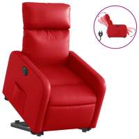 Sillón reclinable elevable eléctrico de cuero sintético Negro, Crema, Marrón Sillon Dormitorio Sillon Comodos Silla Relax Sillón Sofá - details 5