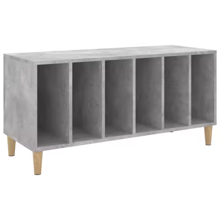 VidaXL Mueble discos Madera contrachapada gris Hormigón 100x38x48 cm - 1