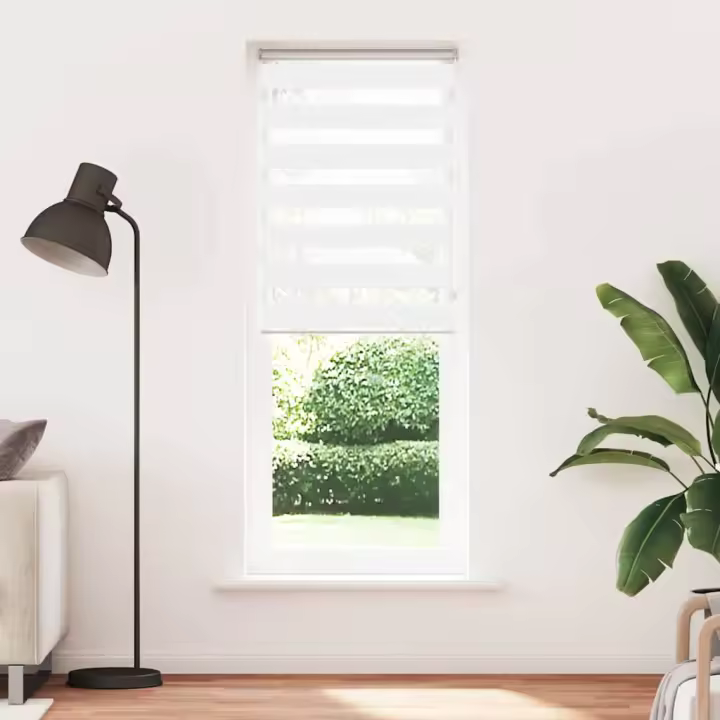Estor cebra blanco 70x230 cm tejido ancho 65,9 cm poliéster - 1