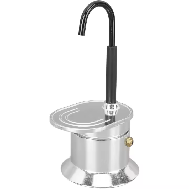 Olla Moka de Pico único, Cafetera Moka de un Tubo, Cafetera Moka de un Solo Pico, 50 Ml/1 Taza, Pico de Aleación de Aluminio Portátil, para Fiestas en Casa Camping y Viajes(17 X 8,5 cm) - 1