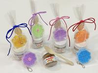 Lote de 10 llaveros laberinto y tarritos de Nutella con cuchara de madera en bolsa de regalo - regalos para niños, bodas, comuniones y cumpleaños - details 1
