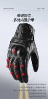 Guantes De Motocicleta Para Hombre Cuero Genuino Táctil Motocross Guantes De Carreras Negros Adecuados Para Todas Las Estaciones - details 23