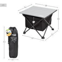 Colorbaby Mesa plegable Camping aluminio 38 x 34 x 30 cm con bolsillo - details 3