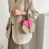 Bolso De Hombro Para Mujer Verano Moda Hecho a Mano De Paja Cruzbody Pequeño Mensajero Viaje Playa Tassel Bolso Monedero - details 2