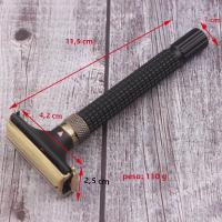 Afeitadora Manual Ajustable Para Hombres Cuchilla Doble Edged Reemplazable Metal De Latón Clásica Para Cabello Y Barba - details 5