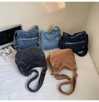 Bolso De Hombro Casual De Denim Lavado Resistente Al Desgaste Con Múltiples Bolsillos Y Gran Capacidad Para Mujer - details 15