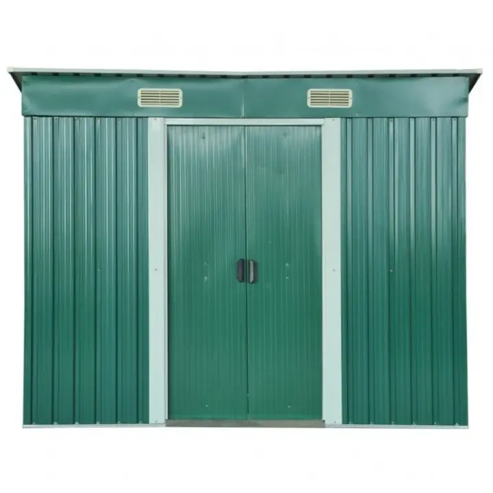 Casa de Puerta escarpada en metal Ezooza 237x119x181 cm en hoja Verde - 1