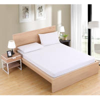 Sábana Fitted De Algodón 100% Con Banda Elástica Para Cama King Queen Double Single Tamaño 160/180/200/220X200 Protección Del Suelo - details 0