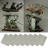Modelo De Escenario De Guerra Con Tejado De Hierro De Micro Paisaje 8PCS Escala 1/35 Tela De Ondulación Miniatura Para Mesa De Arena - details 0