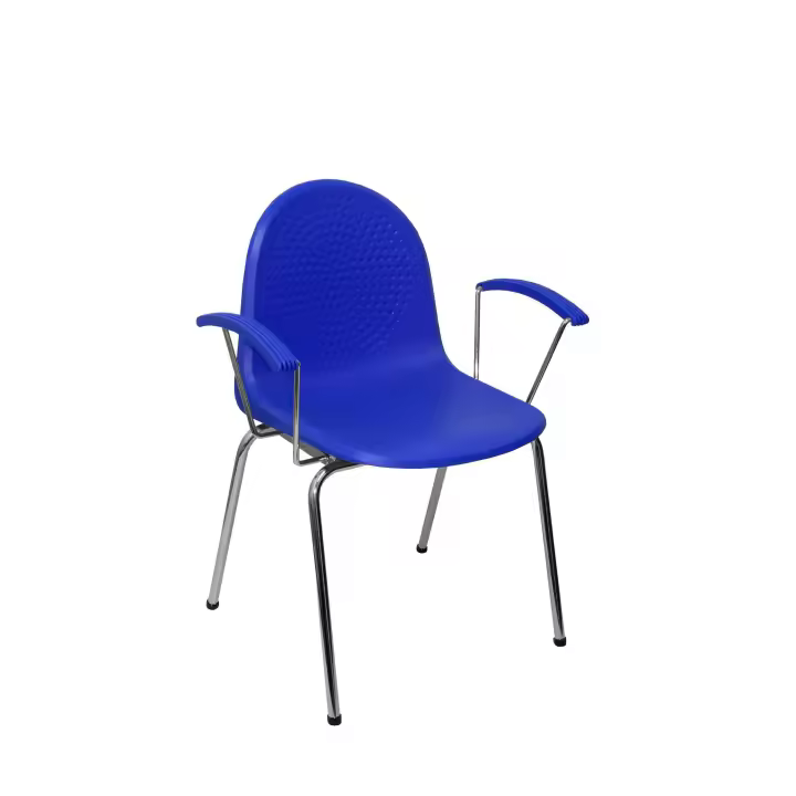 Piqueras Y Crespo Pack 4 Sillas Ves Plástico Azul - Ergonómicas y Apilables - 1