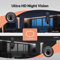 Cámara De Seguridad Inteligente WiFi 3MP Bombilla Con Enchufe E27 Visión Nocturna De Color Rastreo Humano Para Interior - details 3