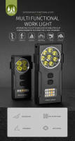 Linterna LED Recargable EDC De Portátil Con Llave De Rescate Impermeable 10 Modos De Iluminación Super Brillante Con Magnético Para Exteriores - details 0