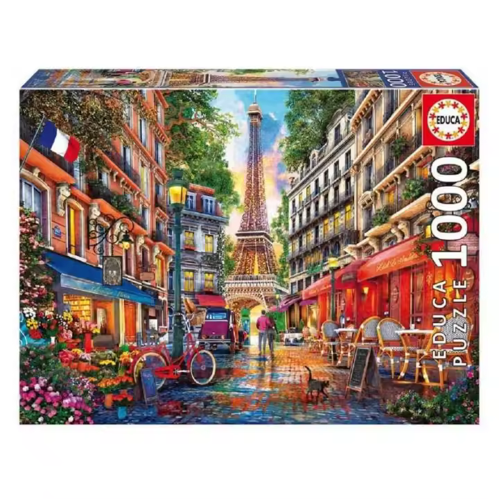 Puzzle 1000 piezas calle de París Educa Borras - 1