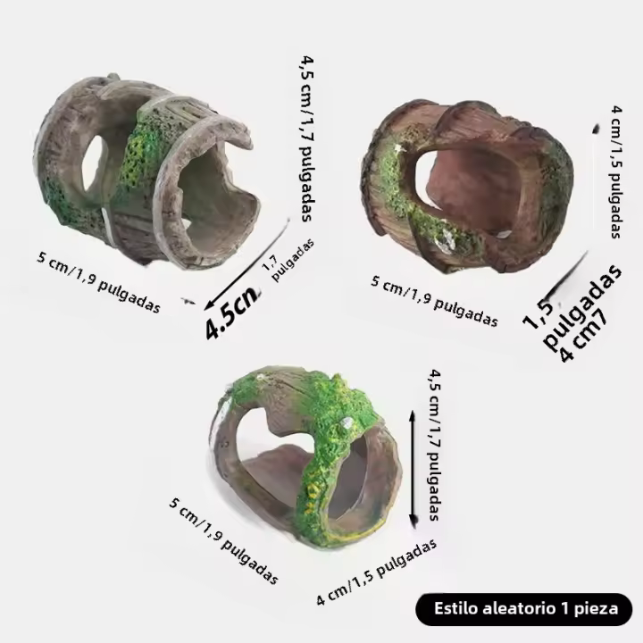 Decoración Creativa Para Acuario Barroco De Madera En Forma De Barril Adorno Resinado Para El Hogar Y Jardín Color Aleatorio - 1