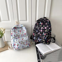 Mochila Deportiva Para Mujer Con Estampado De Mariposas Y Flores De Nylon Gran Capacidad Moda Casual Para Camping Al Aire Libre Y Escuela - details 0