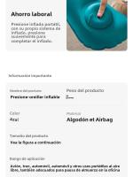 Almohada De Viaje U Formada Inflable Suave Portátil Para Dormir En Avión Tren O Oficina Almohada De Cuello Reutilizable De Peluche - details 2
