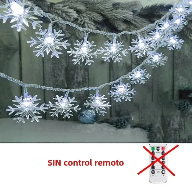 Guirnalda LED De 1M-30M Con Copos De Nieve Para Decoración De Navidad Árbol De Navidad Luces De Fairy Para Fiestas En Casa Accesorios De Noel Navidad 2025 - 1