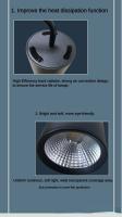 Lámpara LED Para Acuario Planta Acuática Luz Completa De Crecimiento De Plantas 12W/18W Clip Sobre Tanque Aluminio Negro - details 4