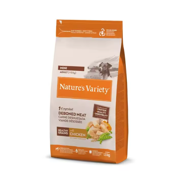 Nature's Variety Healthy Grain Adul Mini Pollo - Comida para Perros Adultos Mini - 1