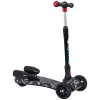 HOMCOM Patinete para Niños Scooter Plegable con Altura Ajustable de 4 Niveles y Música Luces y Nebulizador de Agua +3 Años 62x27x63-81 cm - details 0