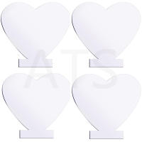 4 Pcs Hojas De Acrílico Transparentes Diferentes Redondas Cuadradas Corazón Pentágonas Panel Grueso 3.8 Mm Para DIY Display - details 12