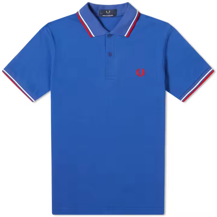 Fred Perry Reissues Original Twin Tipped Polo Bright Blue - 1