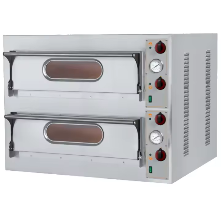 EURAST HORNO PIZZAS INDUSTRIAL 2 CÁMARAS ELÉCTRICO PARA 4+4 PIZZAS Ø 360 - 12000 W 400/3V 950x860x710 mm - 108 Kgs - 1