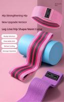 3Pcs Bandas De Resistencia De Tela Para Caderas Y Glúteos Ejercicio De Squat Y Estiramiento De Círculo Aparato De Gimnasio Y Yoga Para Fortalecimiento De Piernas Y Cintura - details 6