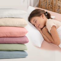 Almohada para dormir para bebé con funda de crepé de algodón puro, extraíble y lavable, transpirable y absorbente del sudor. - details 2