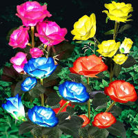 Luces Solares LED De 7 Cabezas Para Jardín Y Paisaje IP65 Impermeables Luces De Hierba Exterior Decoración De Jardín Estilo Tradicional Material ABS - details 2